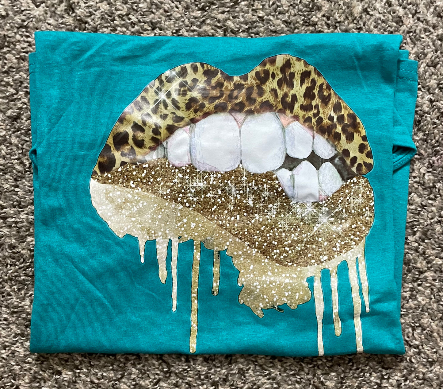 Leopard Drip Lips