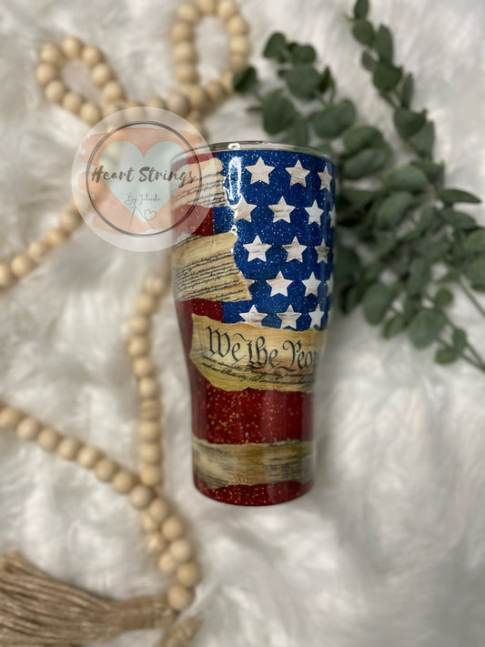 Glitter Constitution Tumbler