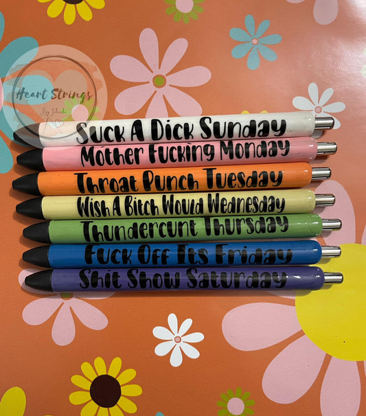 Days of the Week Pen Set