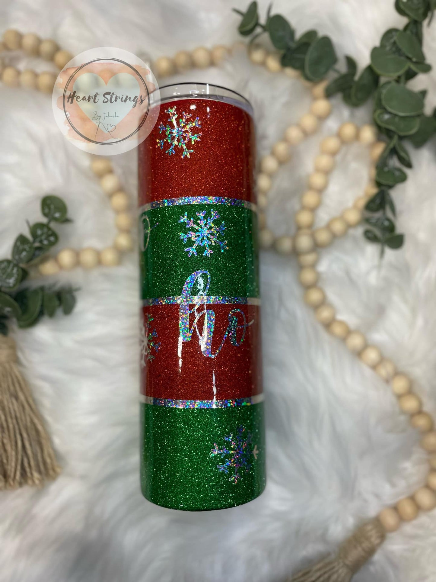 Ho Ho Ho Striped Christmas Tumbler