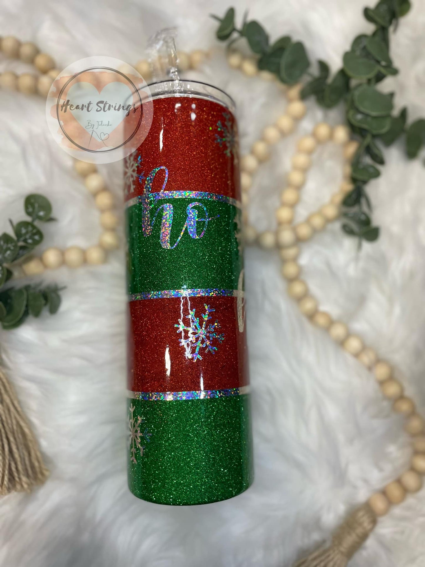 Ho Ho Ho Striped Christmas Tumbler