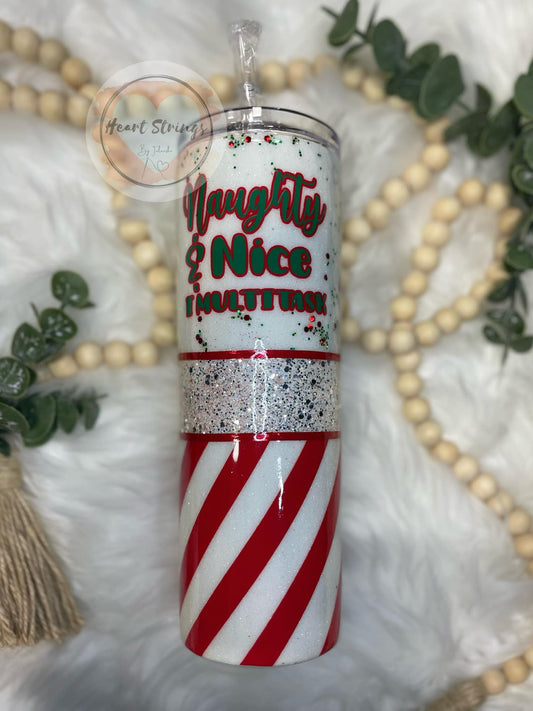 Naughty and Nice Christmas Tumbler